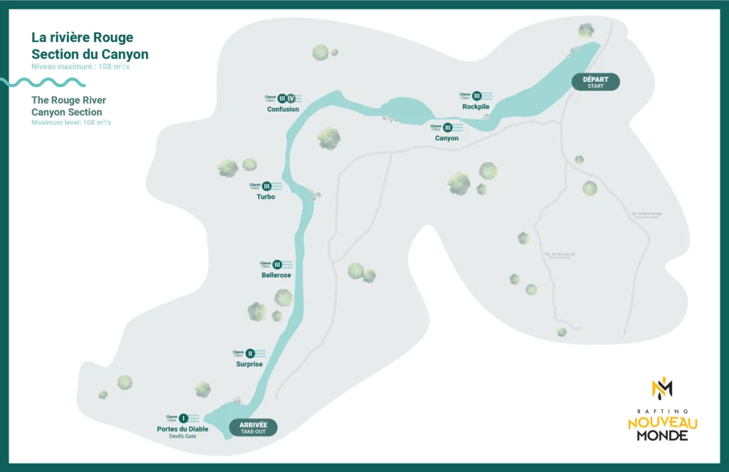 Carte de la Section du Canyon